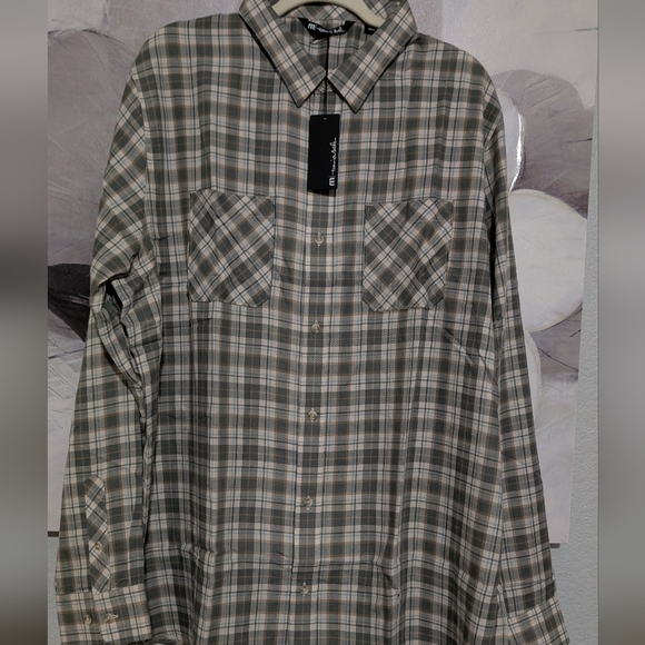 Travis Matthews Cloud Flannel Plaid Button up Shirt Size XX Large Nwt❤️ - Picture 5 of 9
